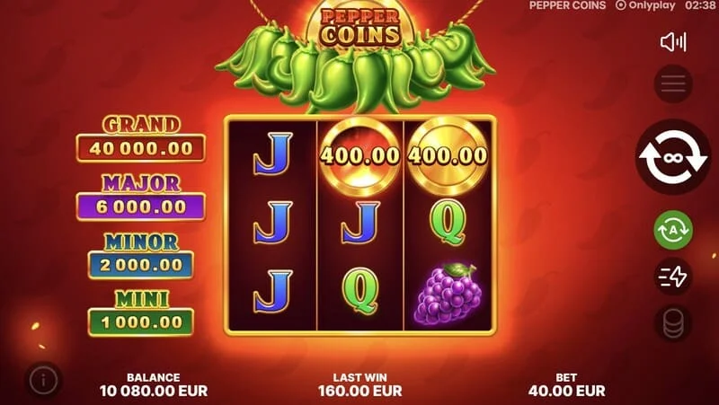 Pepper Coins - bonus coins sa Hold and Win round