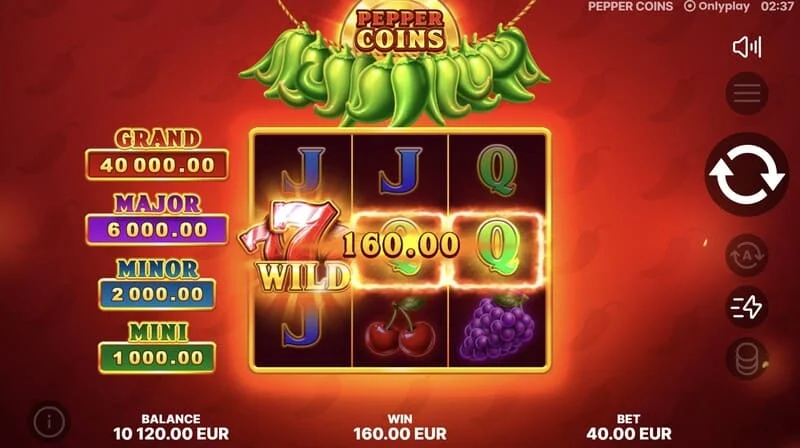 Pepper Coins - Wild at winning combo
